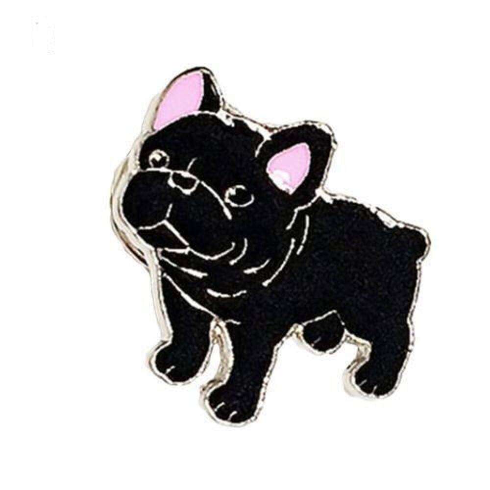 Black French Bulldog Enamel Pins 009